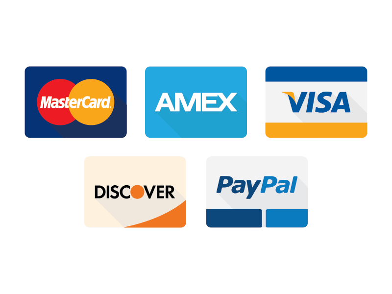 We support credit cards and PayPal.